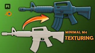 Minimal M4 Rifle | Blender Modeling & Substance Painter Texturing | Part 2 : Texturing