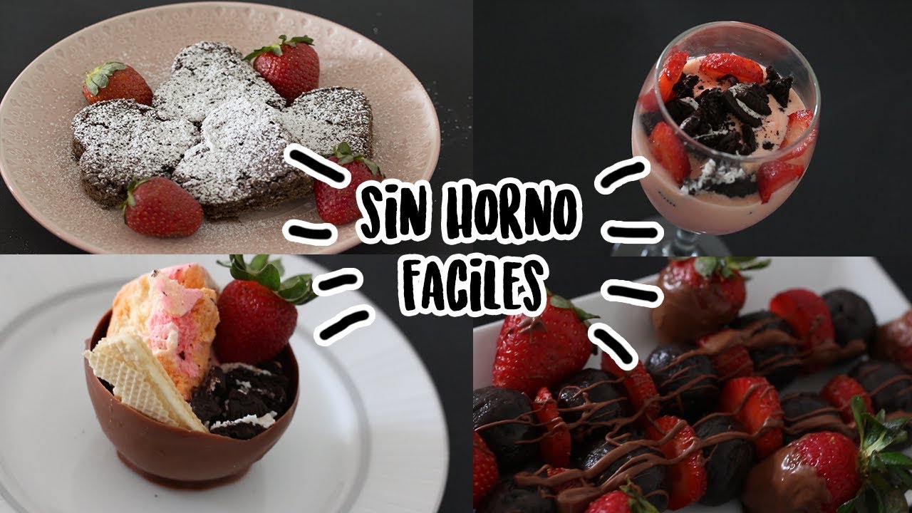 POSTRES FÁCILES PARA SAN VALENTIN - Sin horno