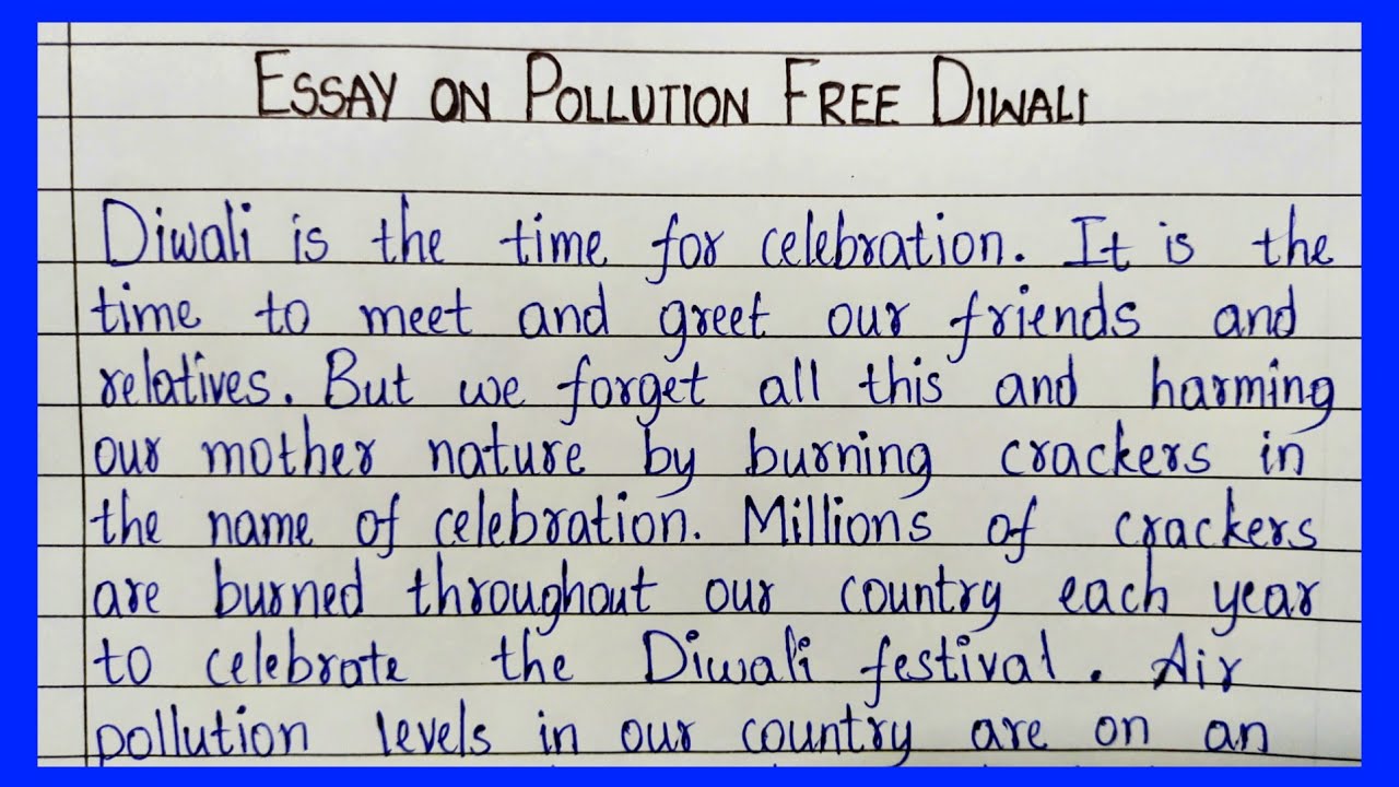 essay on pollution free diwali