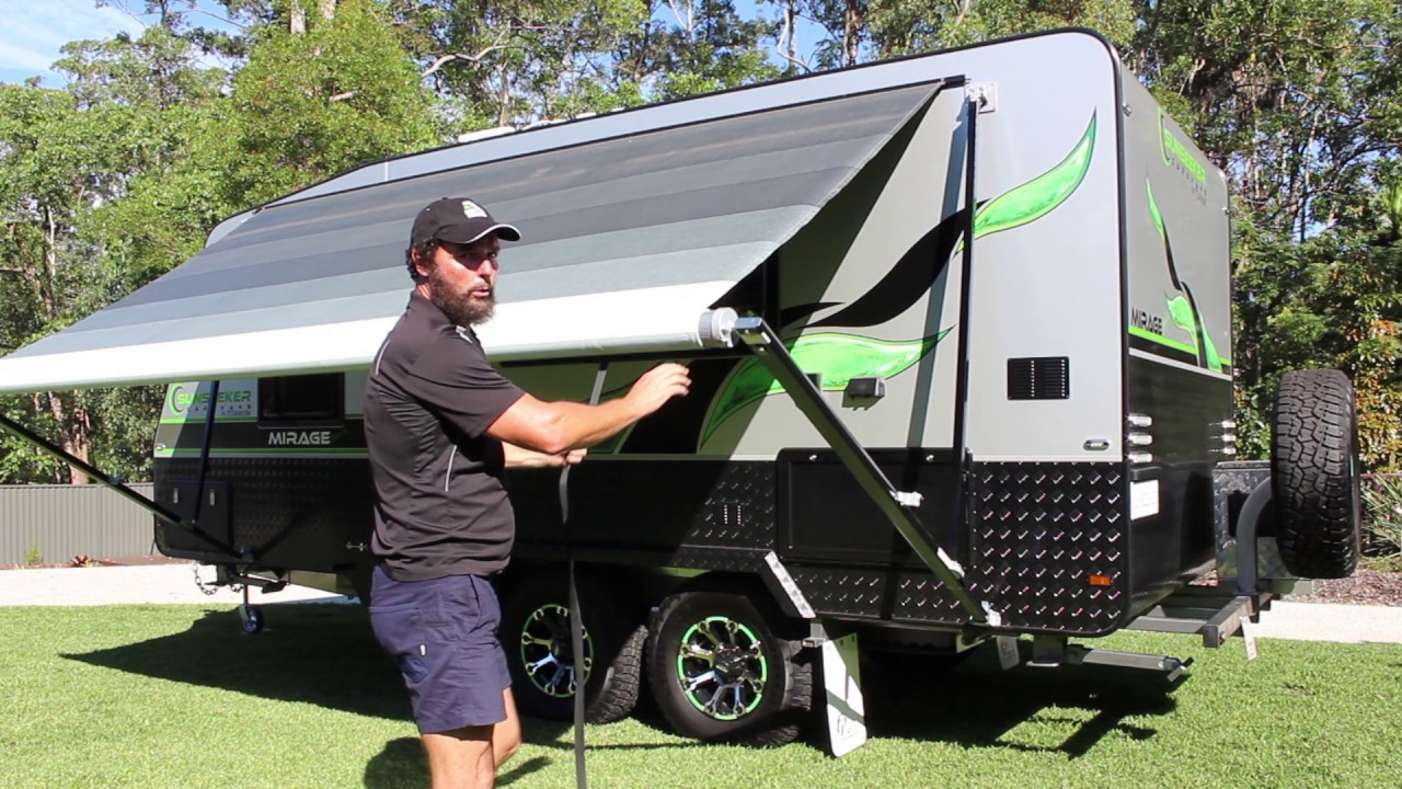 Caravan Rollout Awning Setup For An Australia Wide Annexe YouTube