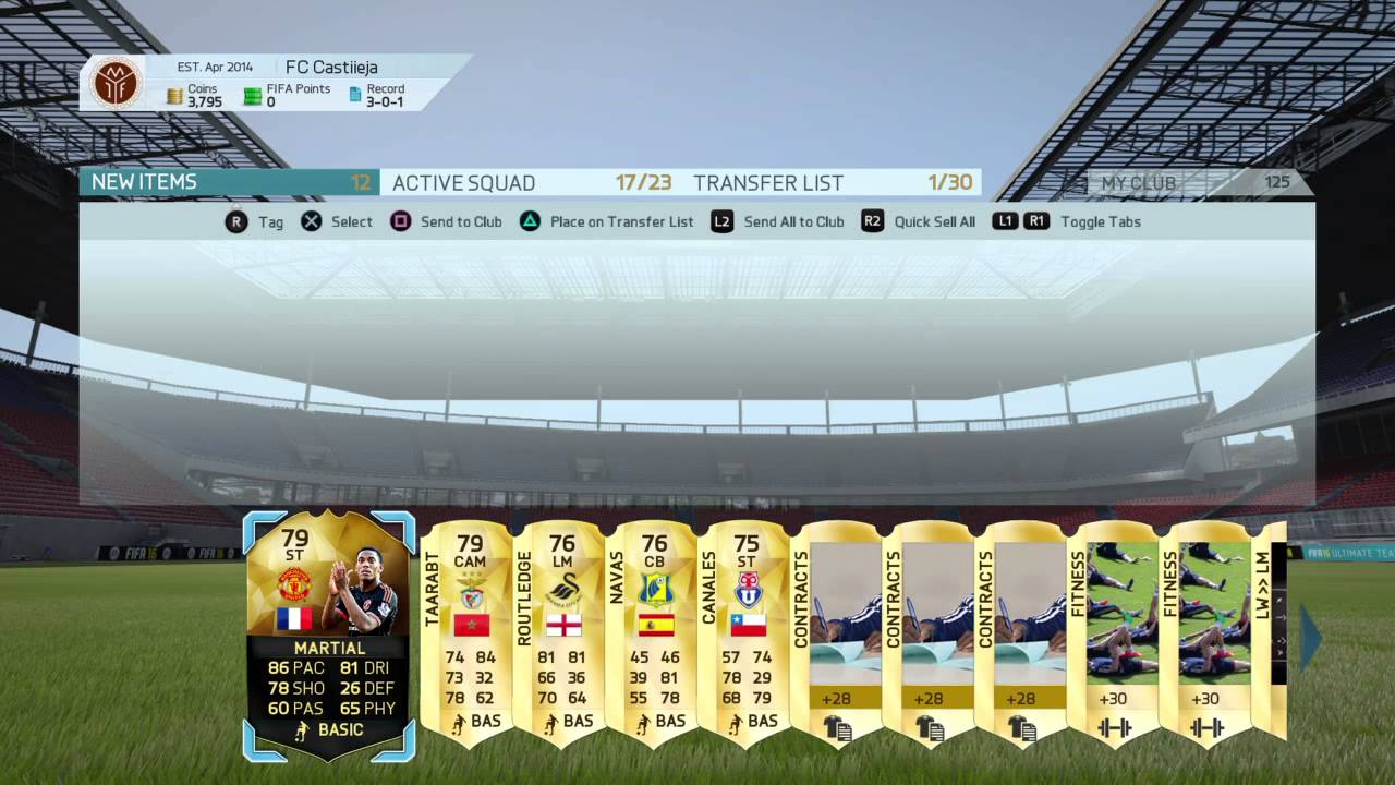 FIFA 16 inform MARTIAL in Free pack !