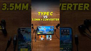 Type C Vs 3.5mm Earphones + Adapter 🔥 Best Gaming Earphones #earphone #earbuds #bgmi #gaming