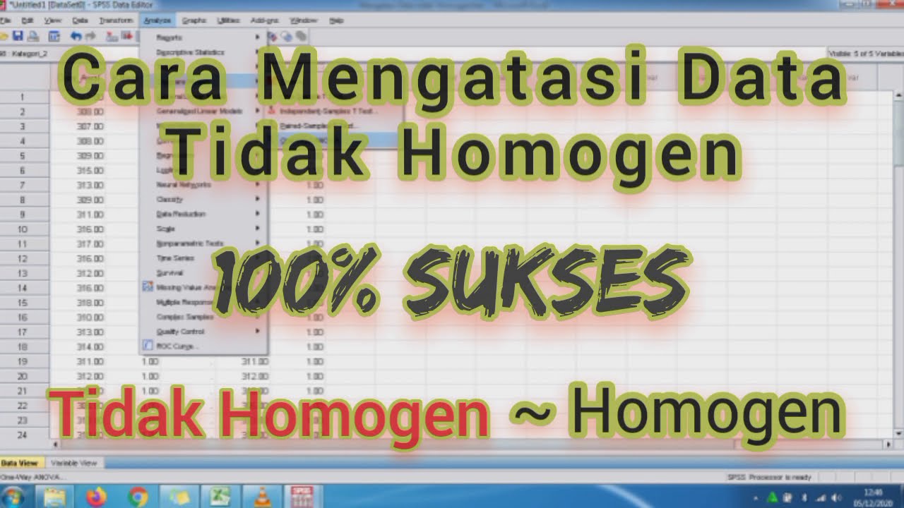 Cara Mengatasi Data Yang Tidak Homogen Youtube Cara Mengatasi Data Yang Tidak Homogen Youtube