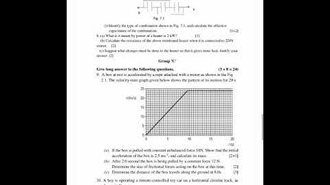 Model question of physics class 11 based on new syllabus 2078/2079