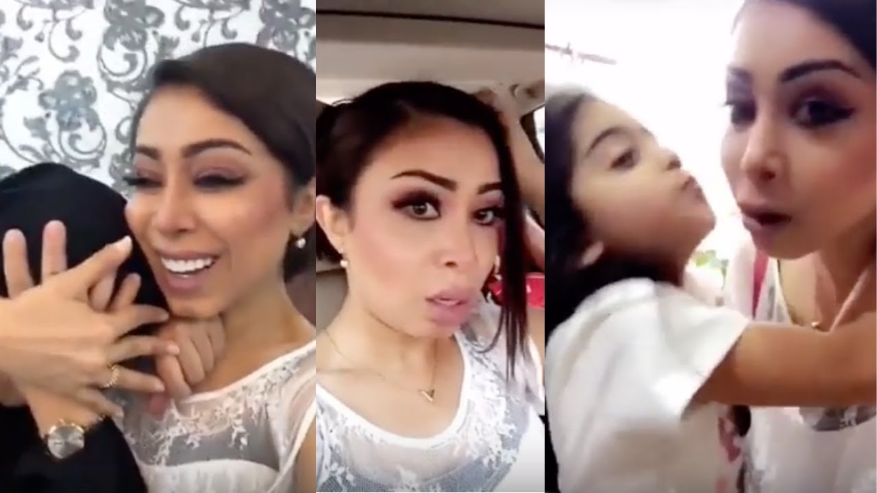 فرحة ابرار الكويتية برجوع امها مع بناتها من السفر😍😍