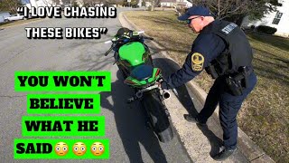 ZX4RR GETS PULLED OVER BY STATE POLICE…