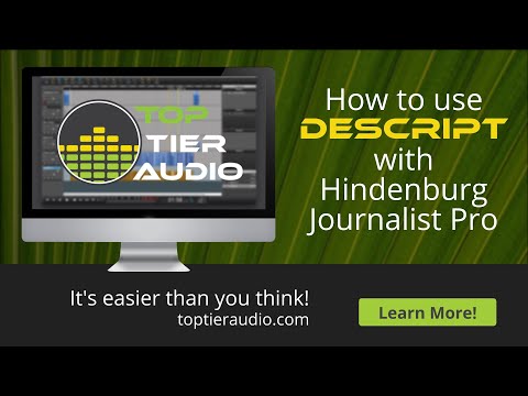 How to Use Descript With Hindenburg Journalist Pro