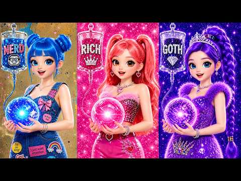 お金持ちルビー vs 貧乏エメラルド vs 超大富豪ダイヤモンド ボールガウンHuntrix✨K-POPデーモンハンターズ メイクオーバーIRL