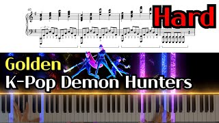 Golden (KPop Demon Hunters OST) Piano Sheet Music with Fingerings & Pedal Markings | Easy to Follow