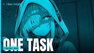 Coding Music - ONE TASK | 2 Hour Dark Cyberpunk Ambient with Heavy Rain for Deep Focus