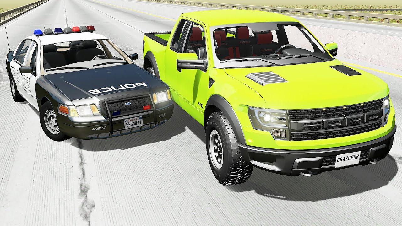 American Police Chases #1 - BeamNG drive (4K)