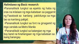 MGA URI NG PANANALIKSIK | GE ELECT 3