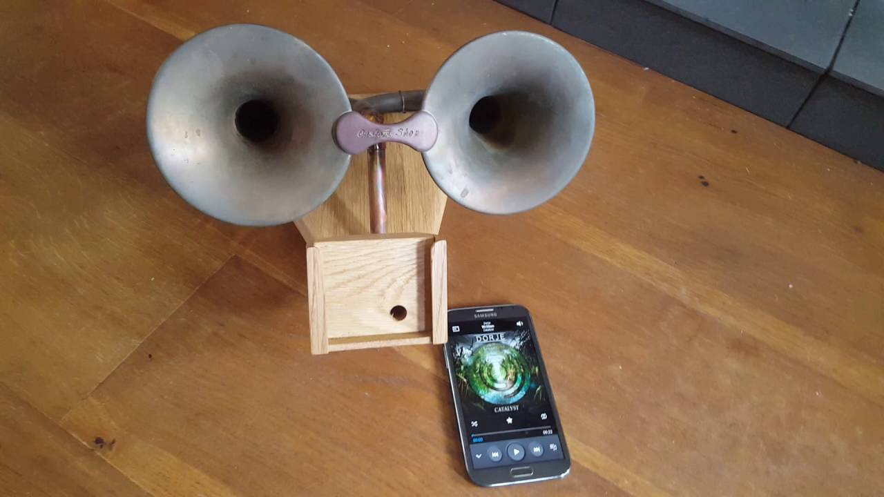 Mobile phone trumpet speaker... YouTube