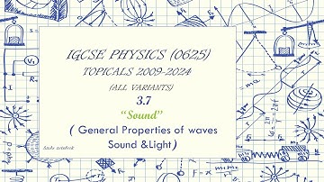 Solved Past papers IGCSE Physics 0625 Sound Past paper questions