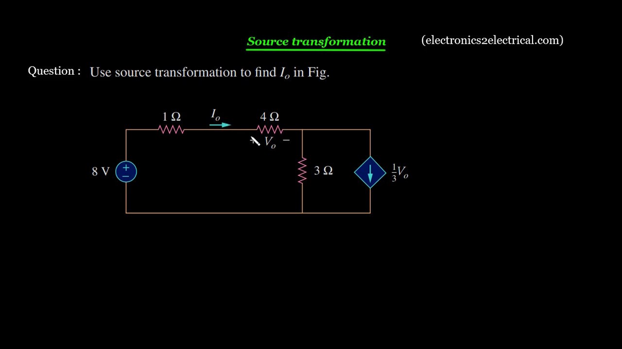 Source transformation 8 | Electrical Engineering - YouTube
