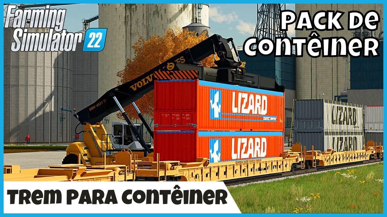 FS22 | Pack de Contêiner, Trem, Guindaste e Reboques pra Transporte ...
