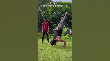 Learn Handstand push ups in 5 steps 🔥! #handstandpushups #tutorialvideo #calisthenics #shivazshorts