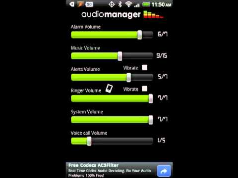 Managing audio levels on your Android phone