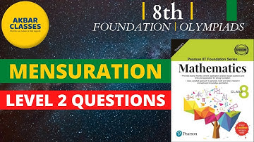 Class 8 | Mensuration | Pearson IIT Foundation Series |  Level 2 Questions | Zareef