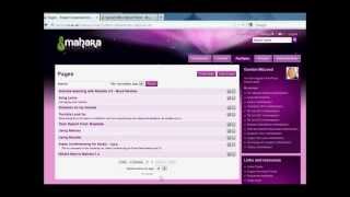 Easy access to reflective practice journal (RPJ) on Mahara