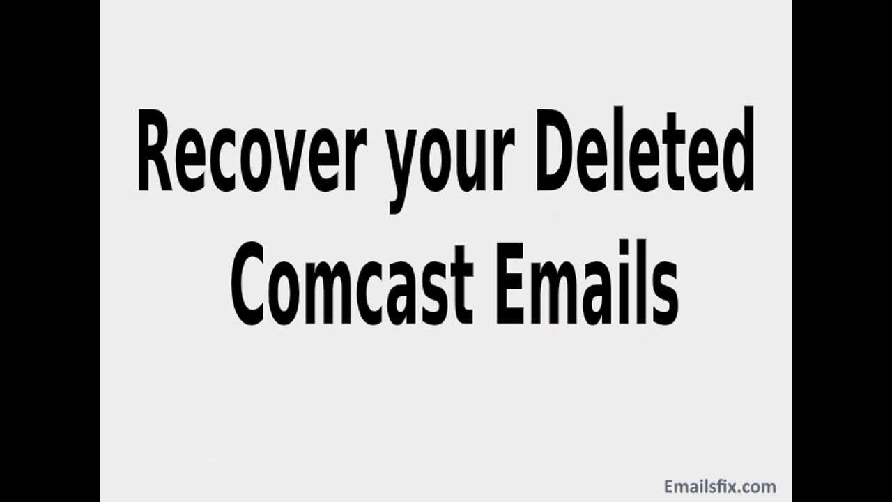 How To Delete Retrieve My Comcast Email Account Its Emails YouTube