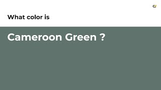 Cameroon Green color #60746d hex color - Green color - Warm color 60746d