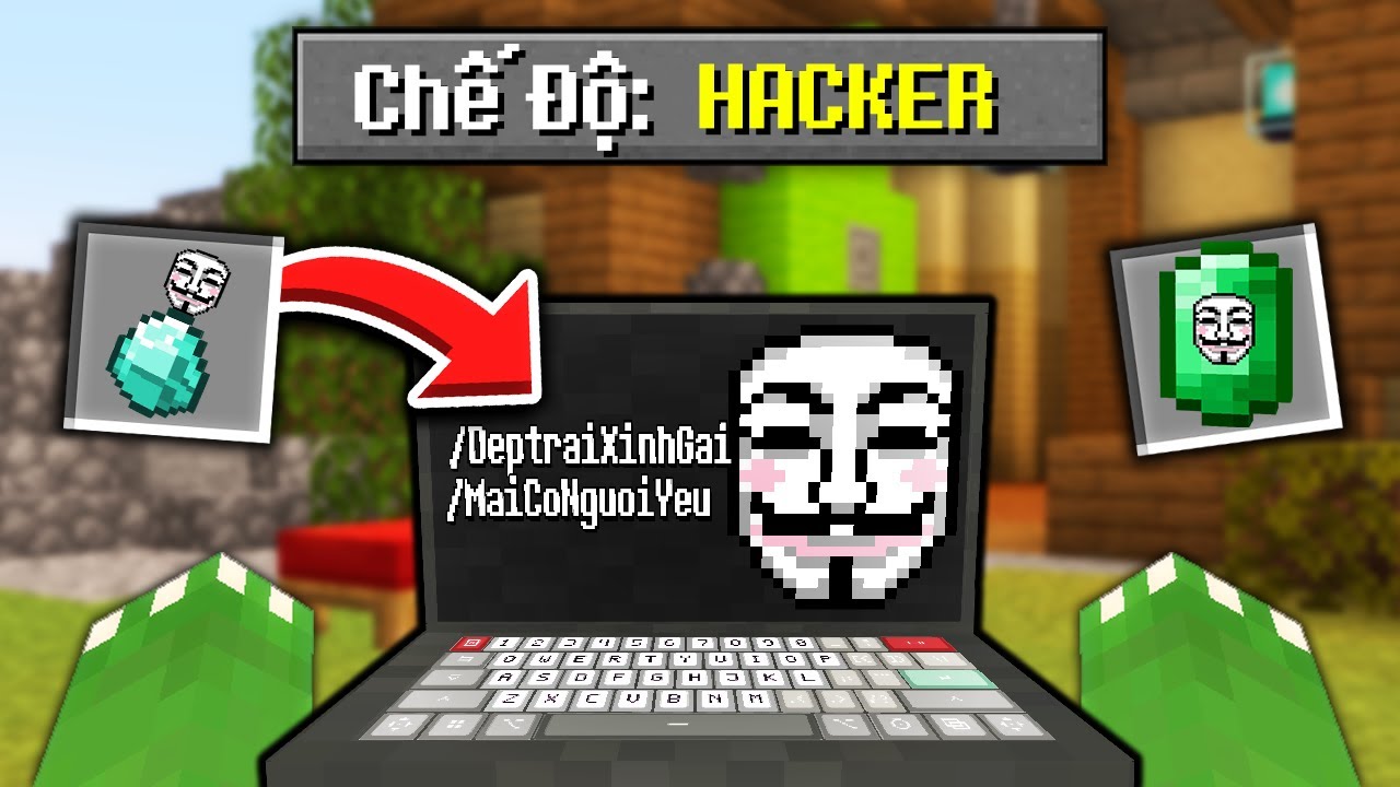 Minecraft Bedwars, KHANGG Sở Hữu MÁY TÍNH HACKER Tạo Lệnh Ngẫu Nhiên Siêu Vip Troll Noob Team