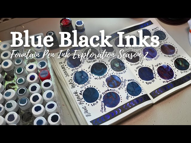 🌃 20 Blue Black Fountain Pen Inks 🌃 | Season 2 Ink Exploration No. 3 class=