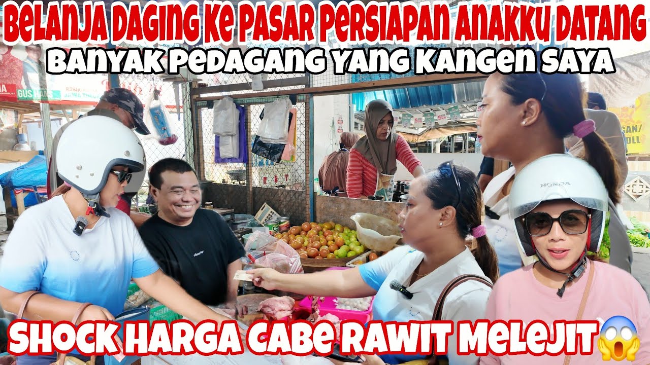 AKHIRNYA BELANJA BANYAK DI PASAR‼️MENYAMBUT KEDATANGAN ANAKKU || DAGING 2 KG 5000 ⁉️