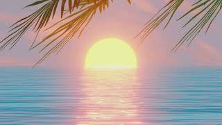 Beach waves sunrise sunset the sea, calming, relaxing sleep sounds, background, screensaver, looping