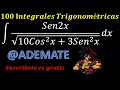 INTEGRAL TRIGONOMÉTRICA | EJEMPLO 32| integral de ((sen2x)/(sqrt(10cos^2x+3sen^2x)))dx