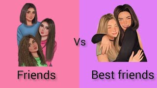 Friends vs Best friends | dress 👗 , footwear 👠 , poses 😁,  tattoos , hairs 😜