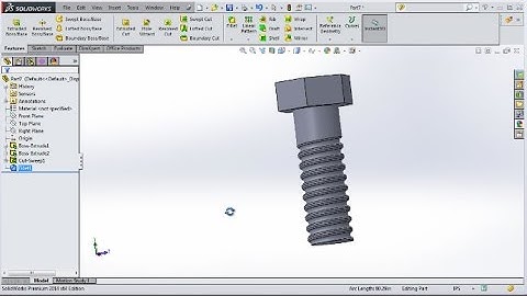 Solidworks Course 12 Helix and Sweep Cut