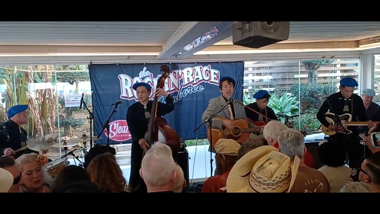 Shinji and The Blue Caps - 'Jump Back Honey' & 'Crazy Legs' (Rockin Race Jamboree Pool Party 2025)