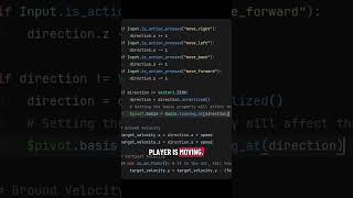 adding movement to a 3d Player in godot #game #coding #gameengines #godot