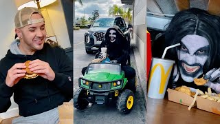 Monster drives to McDonald’s 🍔👻