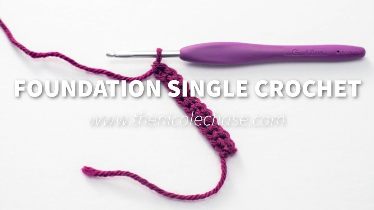 Основа столбика без накида (FSC) | Учебник по вязанию крючком