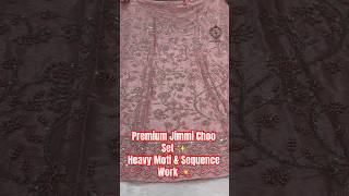 Soft Jimmi Choo fabric me heavy moti & sequence work — premium retail piece ✨🔥 #naazfashion #trend