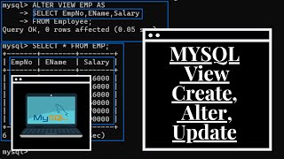 MySQL Database Tutorial #16 | Implementation of View | Create | Alter | Update | Delete |