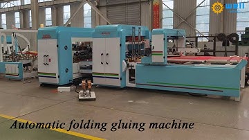 automatic carton box folder gluer strapping machine #supplier