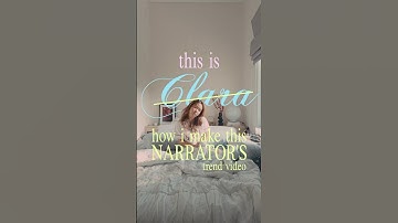 this is a tutorial on how to do a narrator’s trend video! #narrator #tutorial