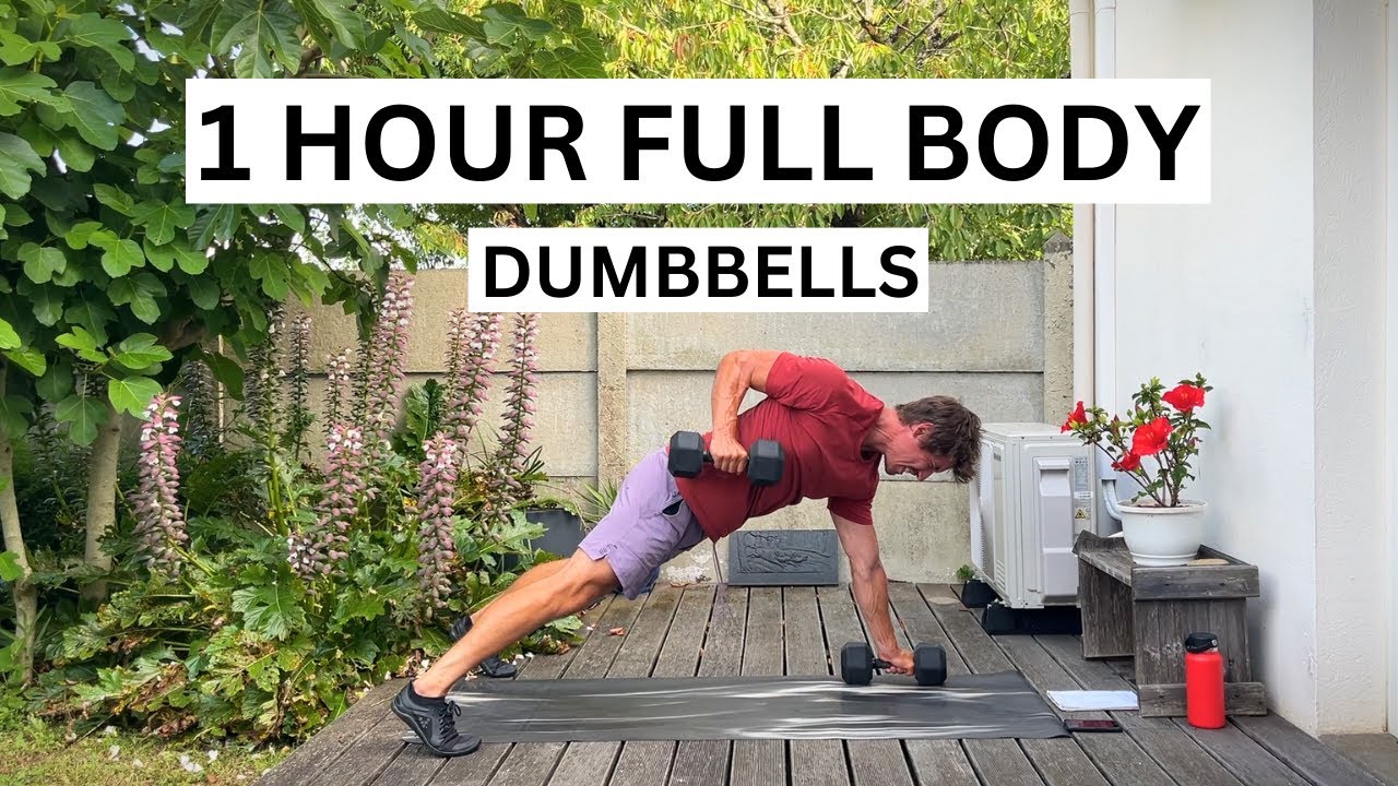 1 Hour Full Body Dumbbell Workout At Home | Strength + HIIT + Abs - YouTube