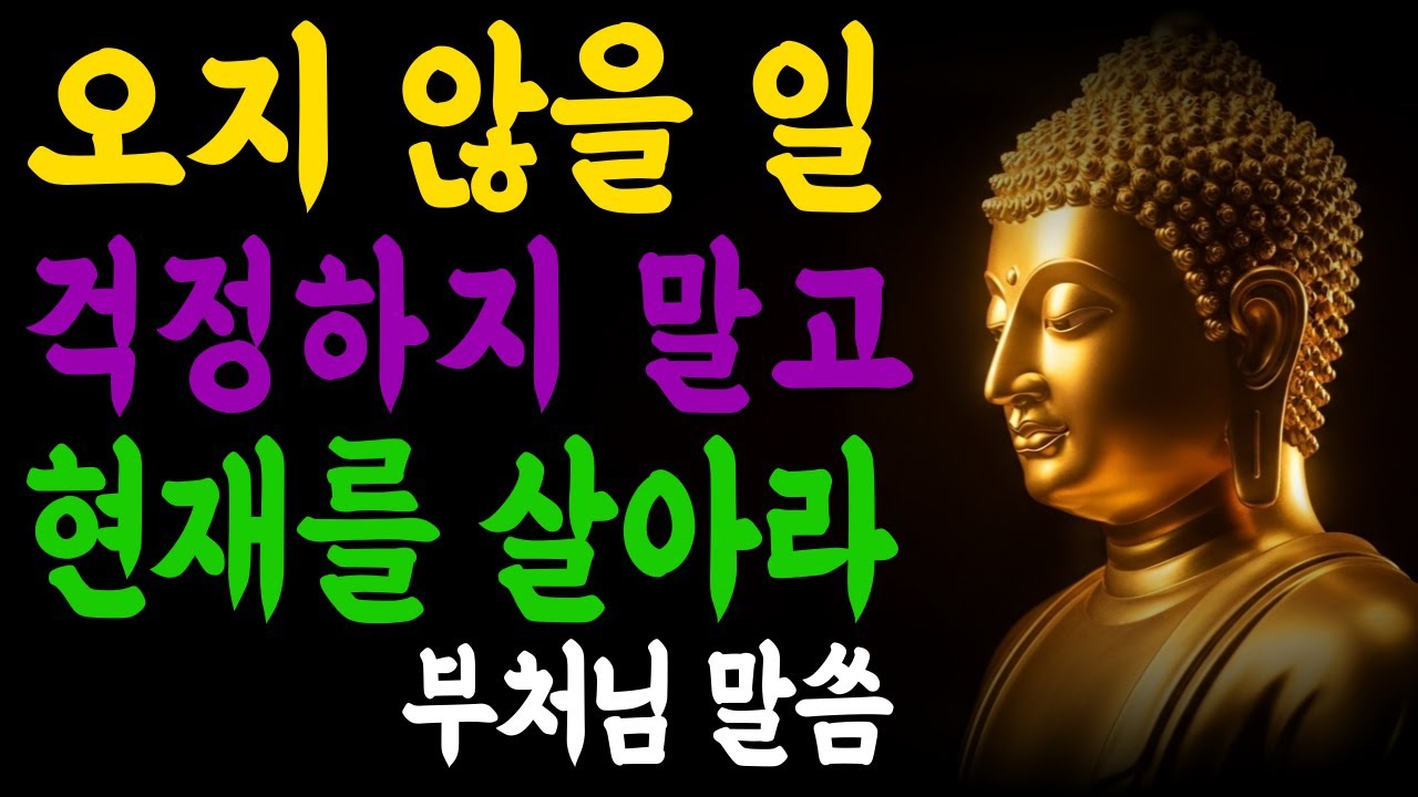 오지 않을 일을 걱정하지않고 현재를 사는법.ㅣ부처님 말씀ㅣ불교 명언ㅣ마음공부