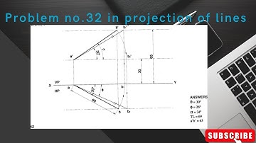 Problem no.32 in Projection of lines in sketch
