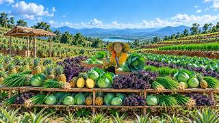 Relax With Harvest: Sweetheart Cabbage, Pineapples, Purple Kale, Chinese Chives, Eggplants, Lettuce
