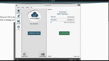 Master POS First Time Installation Procedure