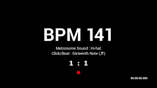 Metronome BPM 141 / Hi-hat / 16th (Half-opened)