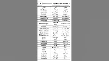 مصطلحات طبية 
