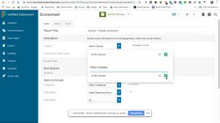 Finalizing Quarter Grades in Unified Classroom