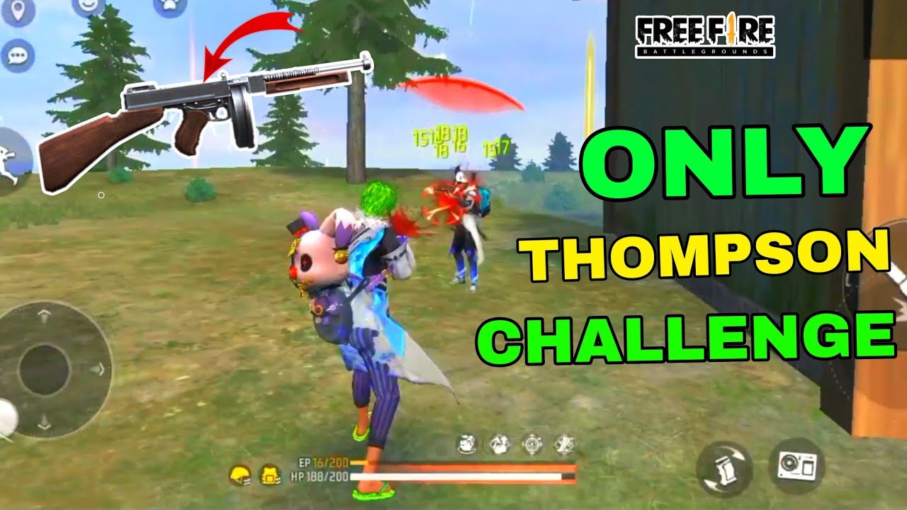 ONLY THOMPSON GUN CHALLENGE GARENA FREE FIRE 🔥 SOURAV GAMING YouTube
